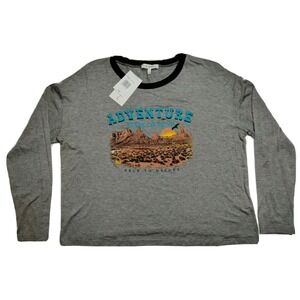 Pretty Rebellious ADVENTURE STATE OF MIND BACK TO NATURE Women Large T-Shirt NEW